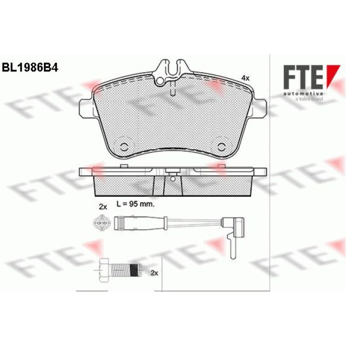 FTE 9010576 Bremsbelagsatz, Scheibenbremse FTE 9010576 Bremsbelagsatz, Scheibenbremse