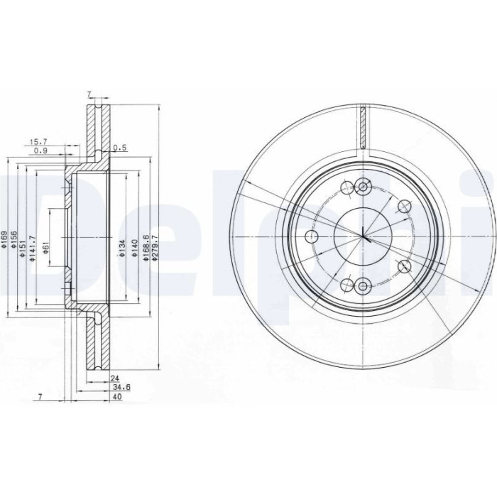 Delphi BG3733 Bremsscheibe Delphi BG3733 Bremsscheibe