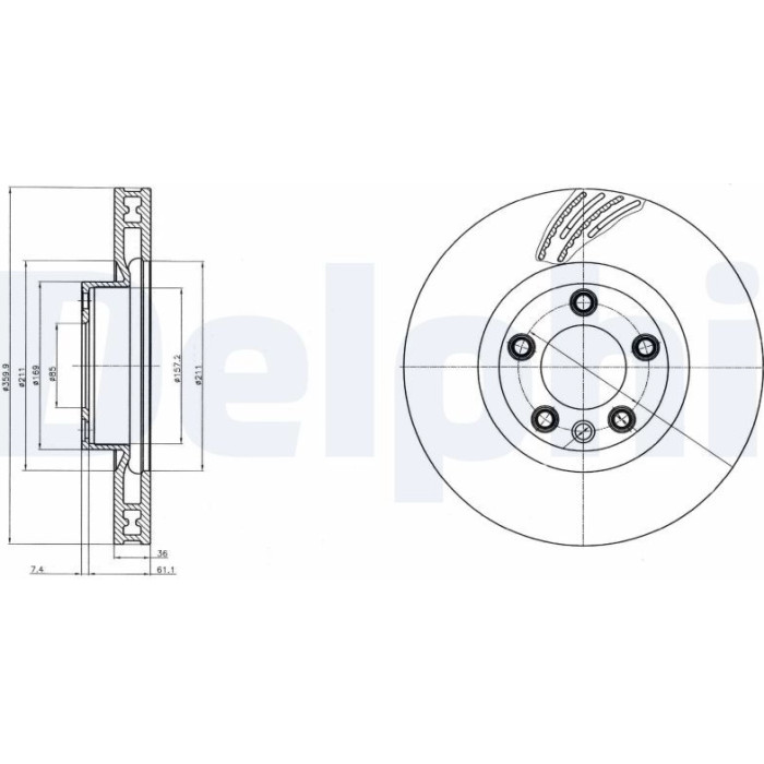 Delphi BG9100 Bremsscheibe Delphi BG9100 Bremsscheibe