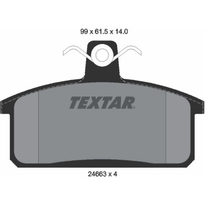 Textar 2466301 Bremsbelagsatz, Scheibenbremse