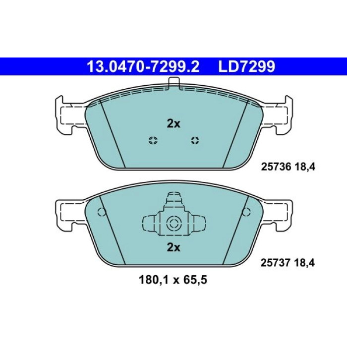 ATE 13.0470-7299.2 Bremsbelagsatz, Scheibenbremse Ceramic ATE 13.0470-7299.2 Bremsbelagsatz, Scheibenbremse Ceramic