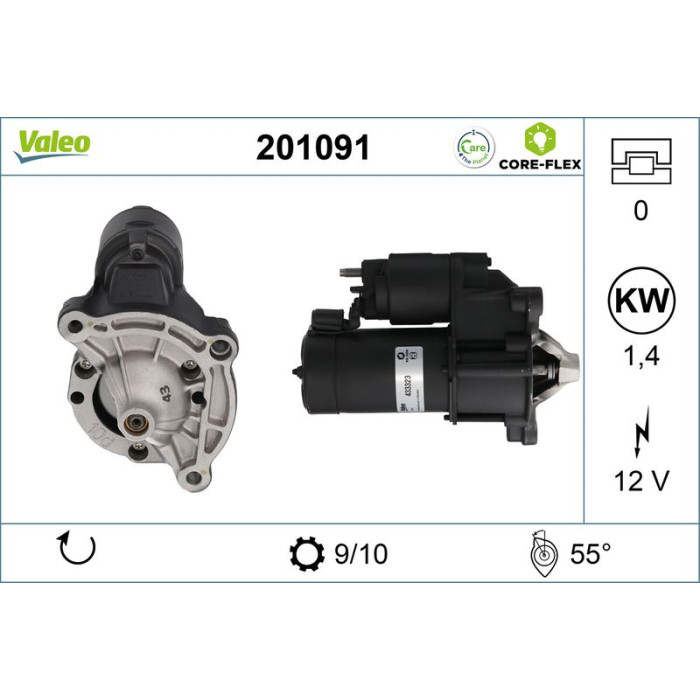 Valeo 201091 Starter CORE-FLEX Valeo 201091 Starter CORE-FLEX