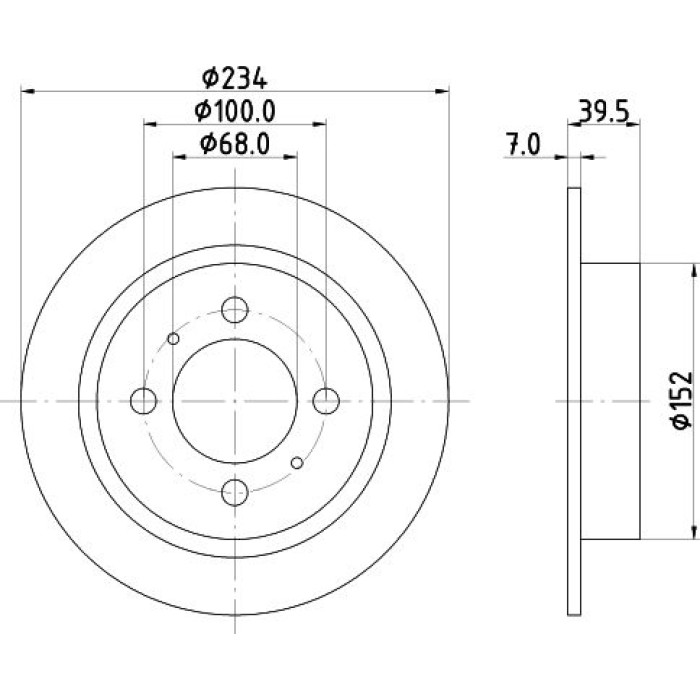 Hella 8DD 355 105-151 Bremsscheibe Hella 8DD 355 105-151 Bremsscheibe