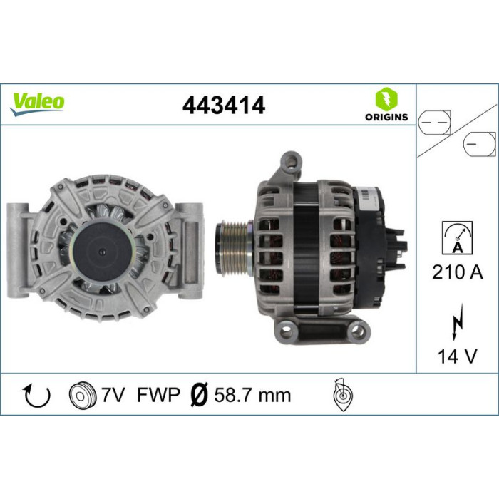 Valeo 443414 Generator ORIGINS - NEW O.E. TECHNOLOGIE
