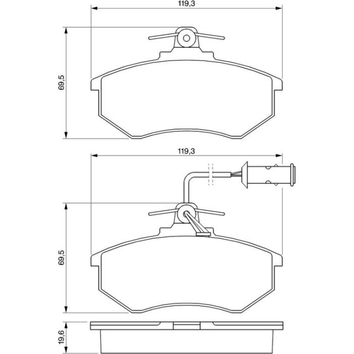 BOSCH 0 986 466 693 Bremsbelagsatz, Scheibenbremse BOSCH 0 986 466 693 Bremsbelagsatz, Scheibenbremse