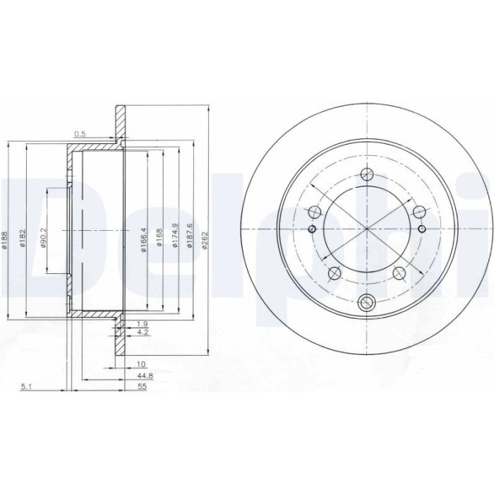 Delphi BG4037 Bremsscheibe
