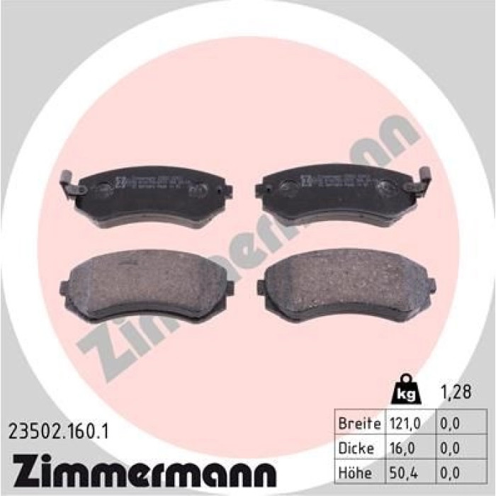 Bremsbelagsatz, Scheibenbremse 23502.160.1 Bremsbelagsatz, Scheibenbremse 23502.160.1