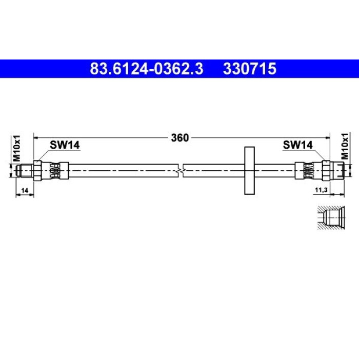 ATE 83.6124-0362.3 Bremsschlauch