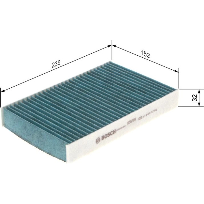 BOSCH 0 986 628 550 Innenraumfilter FILTER+pro
