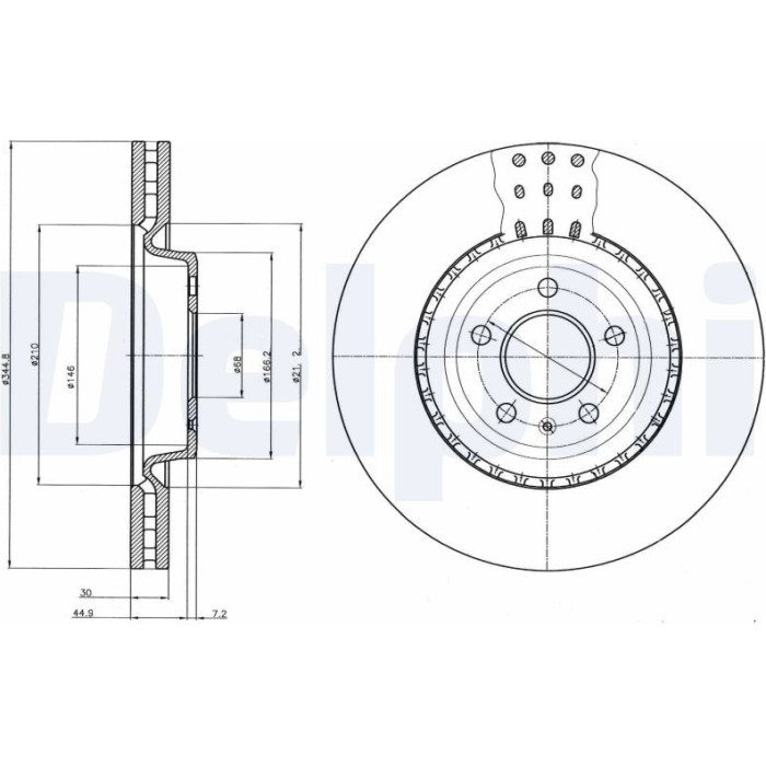 Delphi BG9110C Bremsscheibe