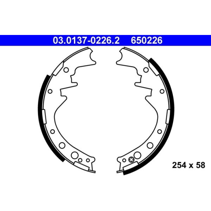 ATE 03.0137-0226.2 Bremsbackensatz ATE 03.0137-0226.2 Bremsbackensatz