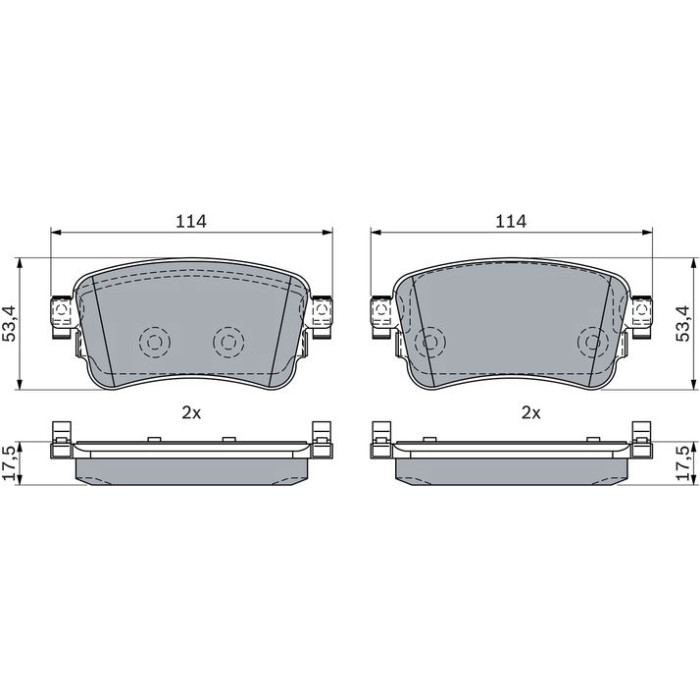 BOSCH 0 986 424 437 Bremsbelagsatz, Scheibenbremse BOSCH 0 986 424 437 Bremsbelagsatz, Scheibenbremse