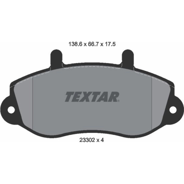 Textar 2330201 Bremsbelagsatz, Scheibenbremse