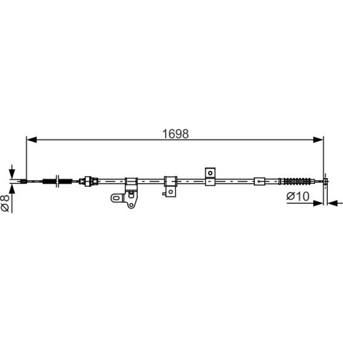 BOSCH 1 987 482 346 Seilzug, Feststellbremse BOSCH 1 987 482 346 Seilzug, Feststellbremse