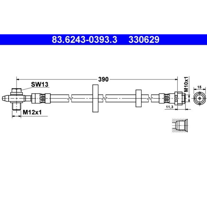 ATE 83.6243-0393.3 Bremsschlauch