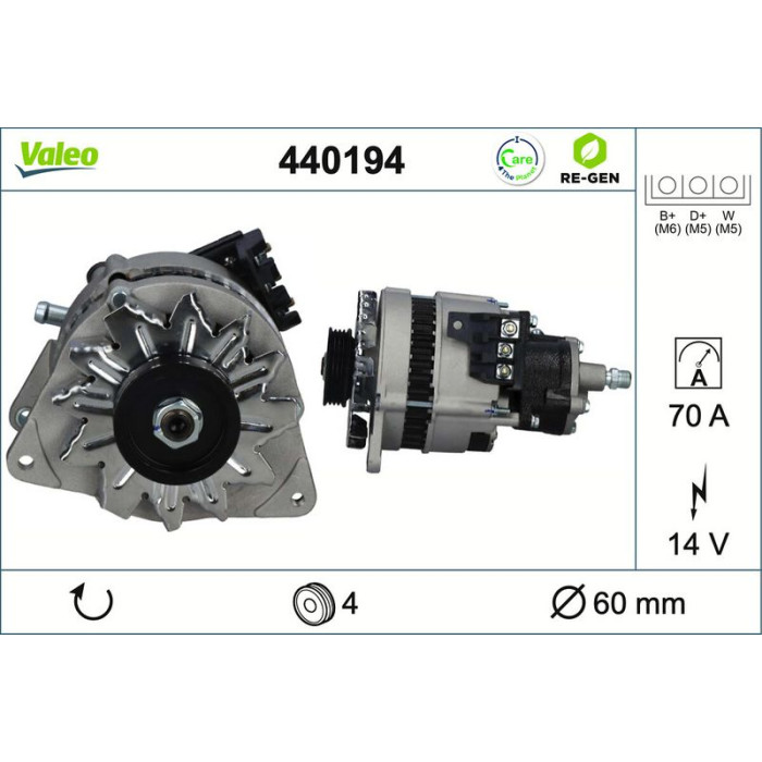 Valeo 440194 Generator RE-GEN - AT Valeo 440194 Generator RE-GEN - AT