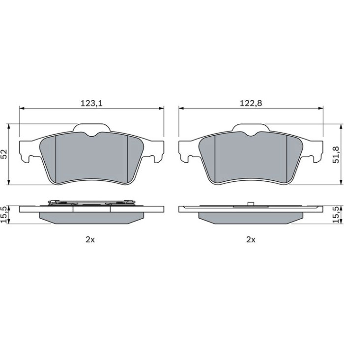 BOSCH 0 986 494 032 Bremsbelagsatz, Scheibenbremse BOSCH 0 986 494 032 Bremsbelagsatz, Scheibenbremse