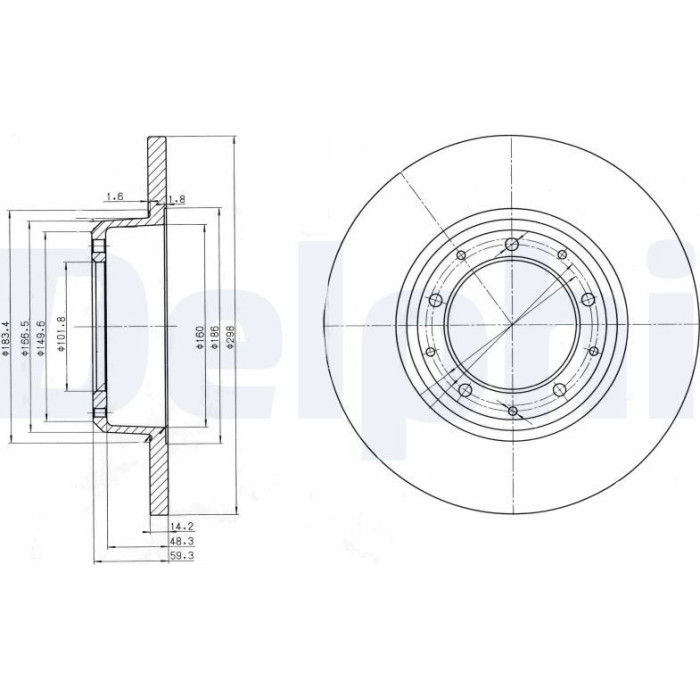 Delphi BG3982 Bremsscheibe Delphi BG3982 Bremsscheibe