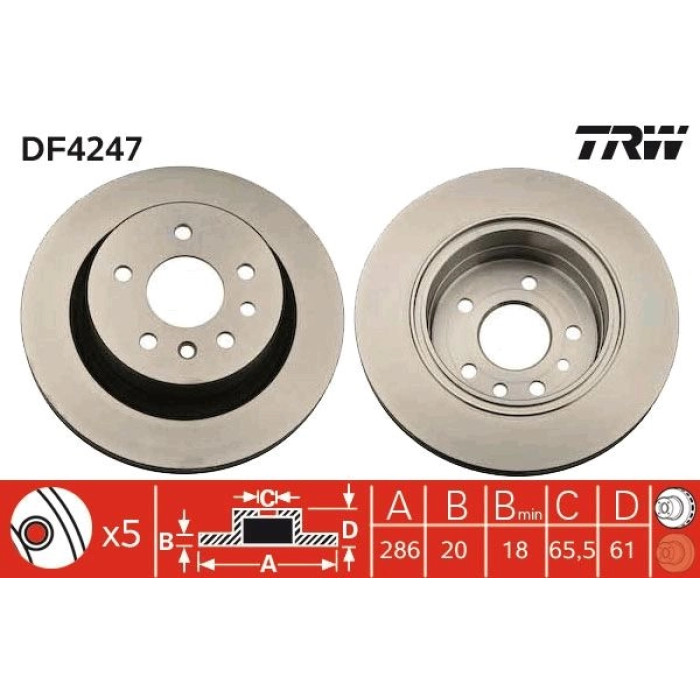 TRW DF4247 Bremsscheibe