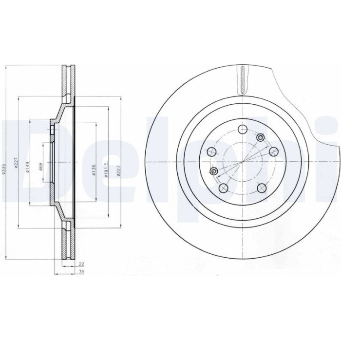 Delphi BG4292C Bremsscheibe Delphi BG4292C Bremsscheibe