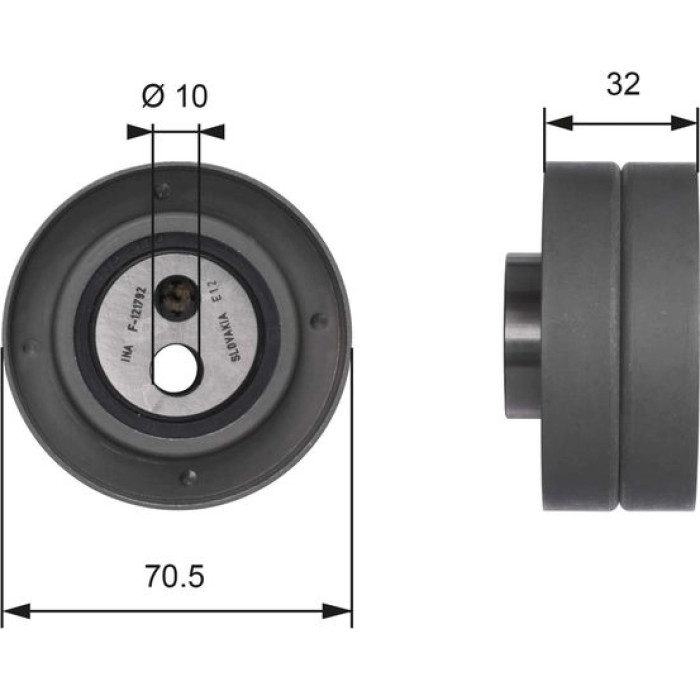Gates T41141 Spannrolle, Zahnriemen PowerGrip™