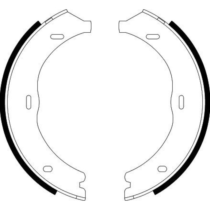 Hella 8DA 355 050-561 Bremsbackensatz, Feststellbremse