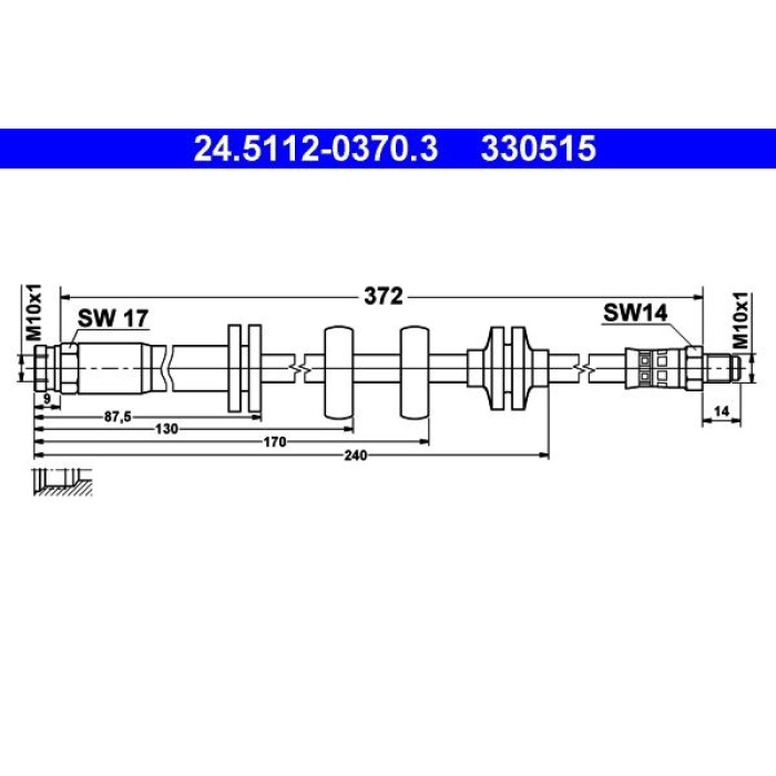 ATE 24.5112-0370.3 Bremsschlauch ATE 24.5112-0370.3 Bremsschlauch