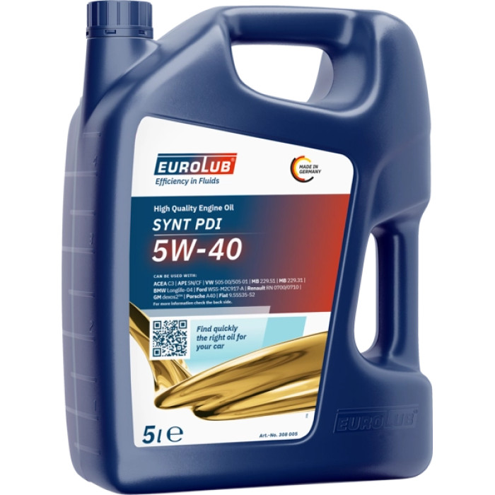 308005 EUROLUB SYNT PDI 5W-40 Motoröl, 5l 308005 EUROLUB SYNT PDI 5W-40 Motoröl, 5l