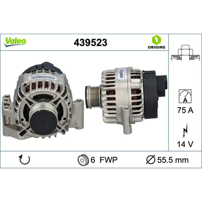 Valeo 439523 Generator ORIGINS - NEW O.E. TECHNOLOGIE