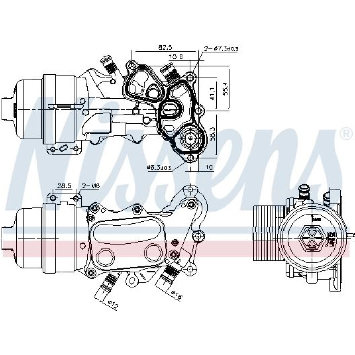 Nissens 91167 Ölkühler, Motoröl FIRST FIT