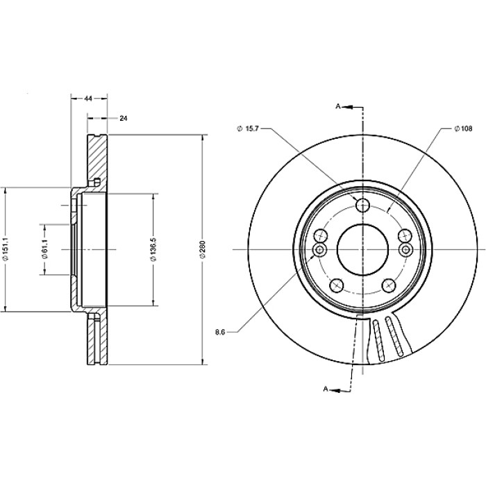 Metzger 6110386 Bremsscheibe