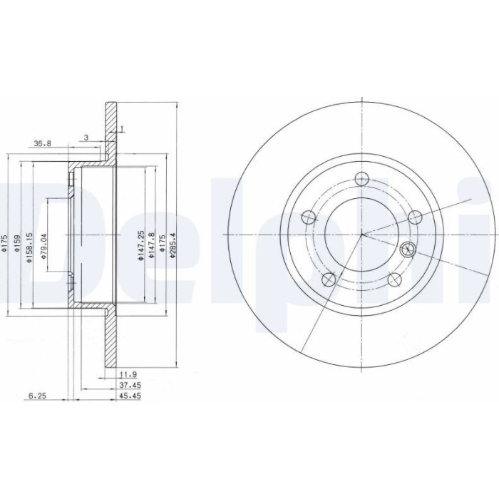 Delphi BG2622 Bremsscheibe Delphi BG2622 Bremsscheibe