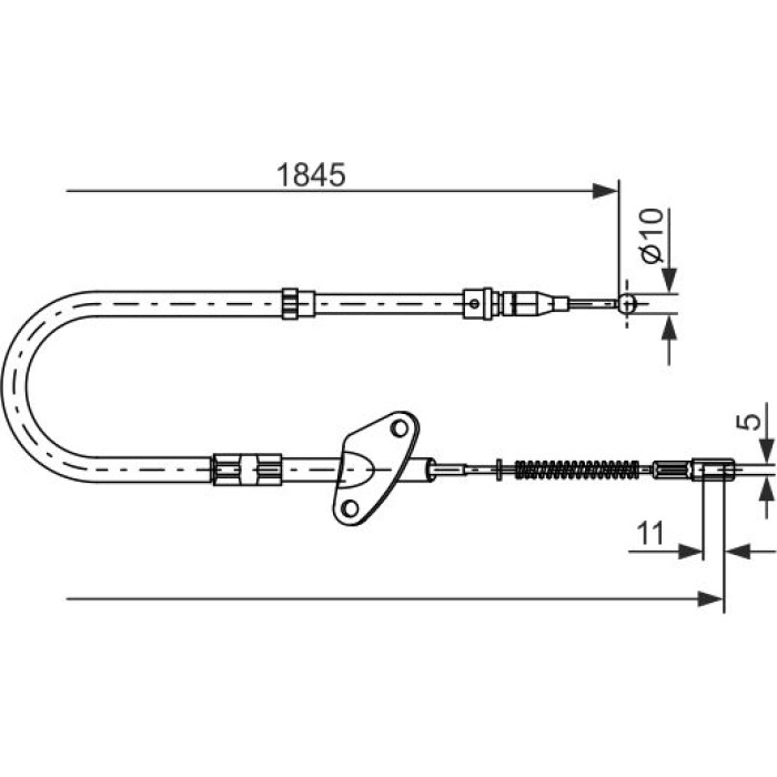 BOSCH 1 987 477 119 Seilzug, Feststellbremse BOSCH 1 987 477 119 Seilzug, Feststellbremse