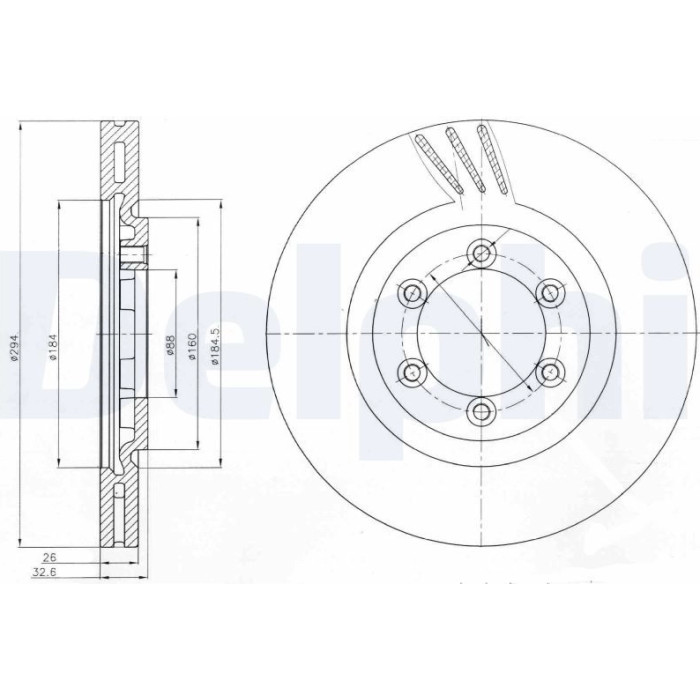 Delphi BG4112 Bremsscheibe Delphi BG4112 Bremsscheibe