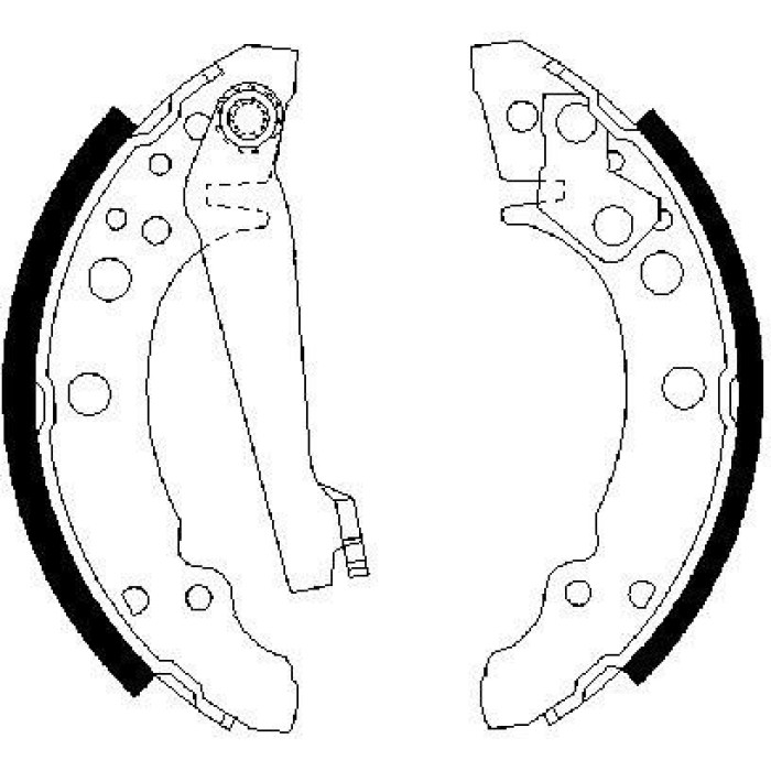 BOSCH 0 986 487 002 Bremsbackensatz BOSCH 0 986 487 002 Bremsbackensatz