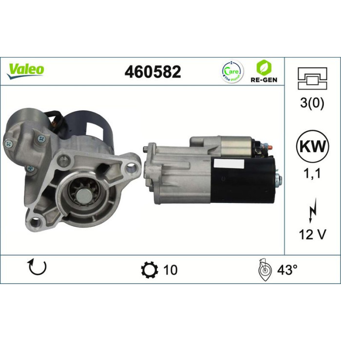 Valeo 460582 Starter RE-GEN - AT Valeo 460582 Starter RE-GEN - AT