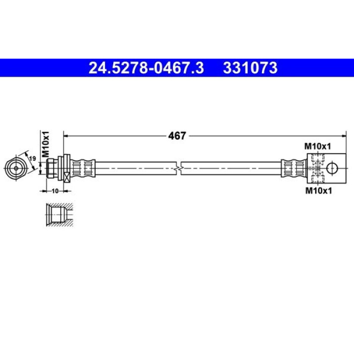 ATE 24.5278-0467.3 Bremsschlauch ATE 24.5278-0467.3 Bremsschlauch