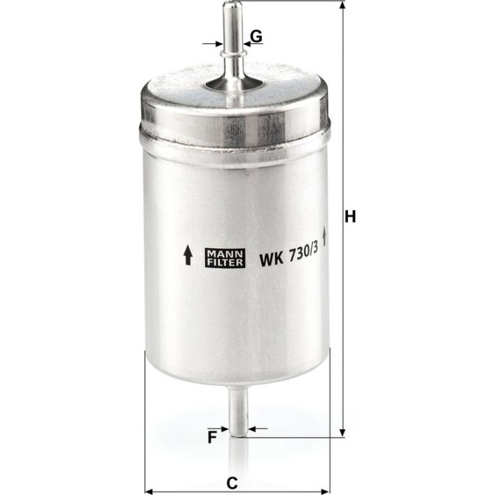 Mann-Filter WK 730/3 Kraftstofffilter Mann-Filter WK 730/3 Kraftstofffilter