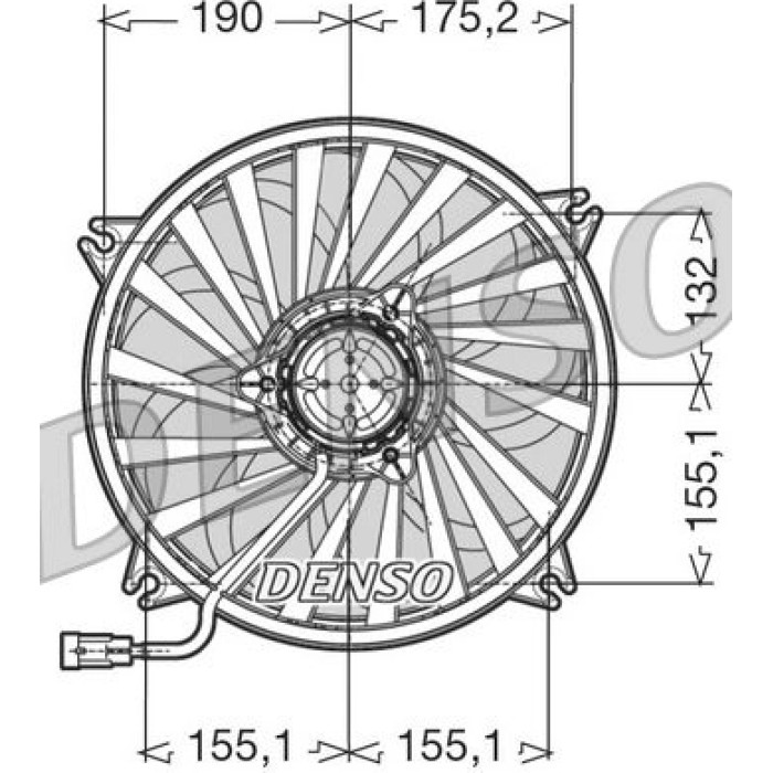 Denso DER07005 Lüfter, Motorkühlung Denso DER07005 Lüfter, Motorkühlung