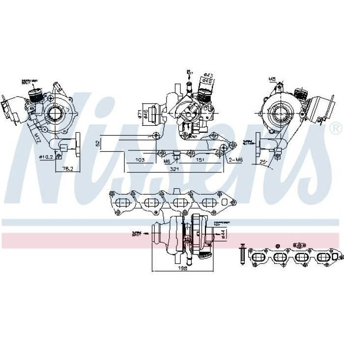 Nissens 93470 Lader, Aufladung FACTORY NEW