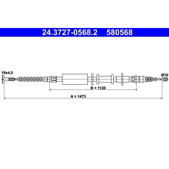 ATE 24.3727-0568.2 Seilzug, Feststellbremse