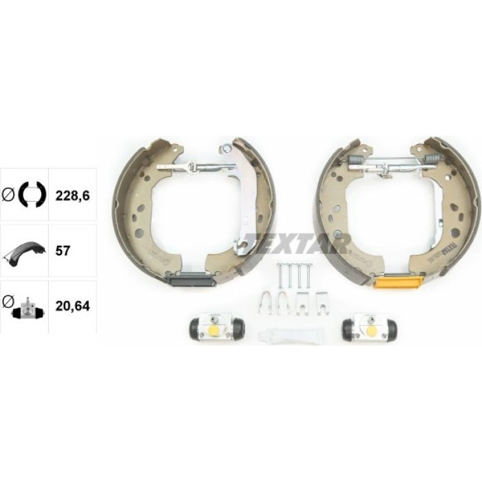 Textar 84061400 Bremsbackensatz Shoe Kit Pro Textar 84061400 Bremsbackensatz Shoe Kit Pro