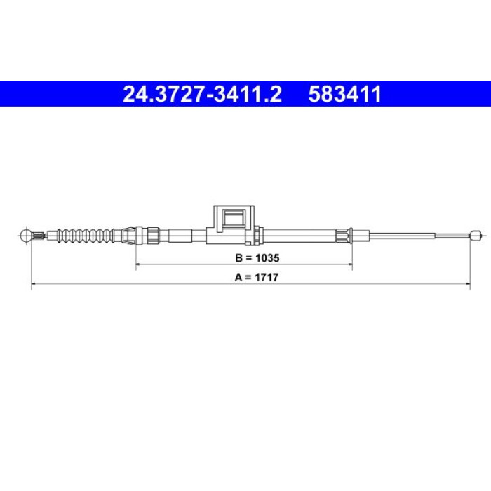ATE 24.3727-3411.2 Seilzug, Feststellbremse ATE 24.3727-3411.2 Seilzug, Feststellbremse