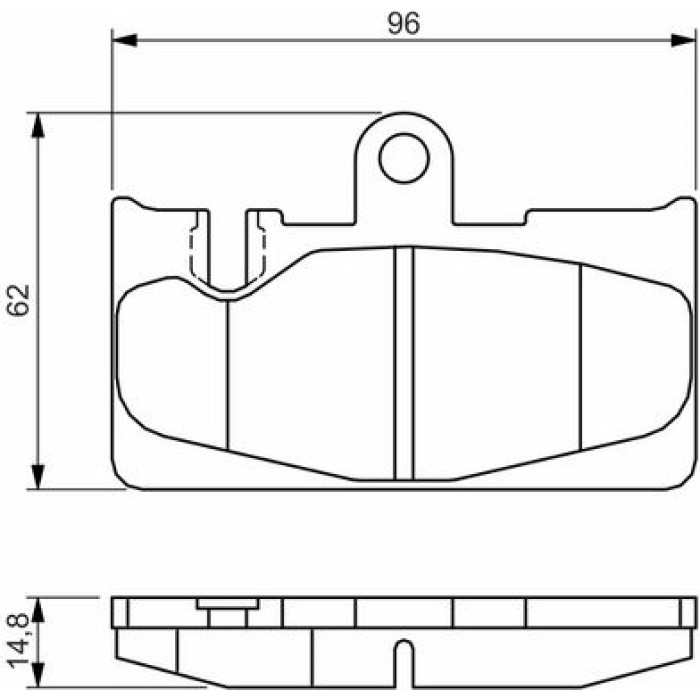 BOSCH 0 986 495 139 Bremsbelagsatz, Scheibenbremse