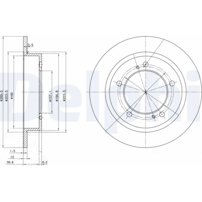 Delphi BG2584 Bremsscheibe
