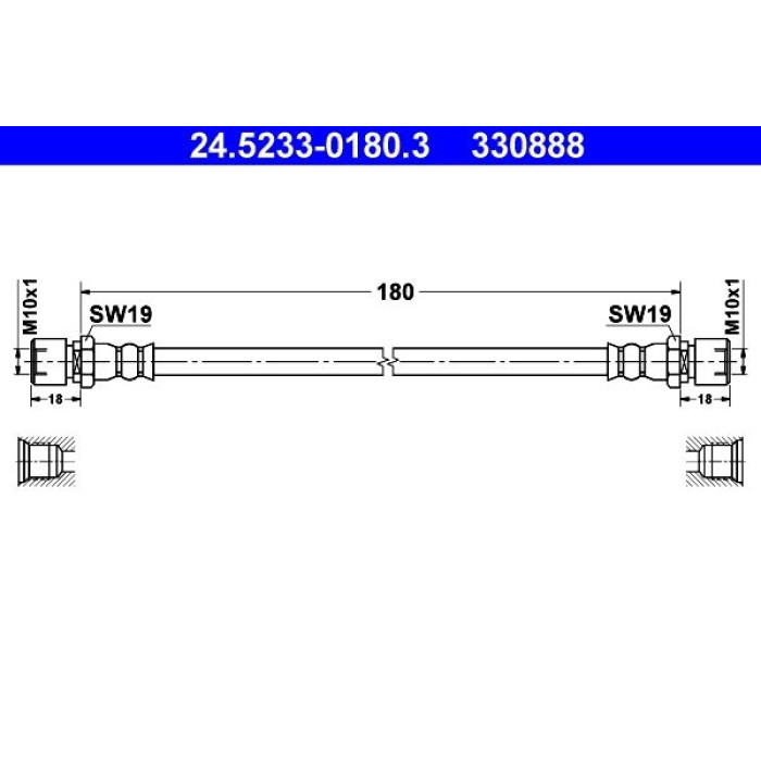 ATE 24.5233-0180.3 Bremsschlauch