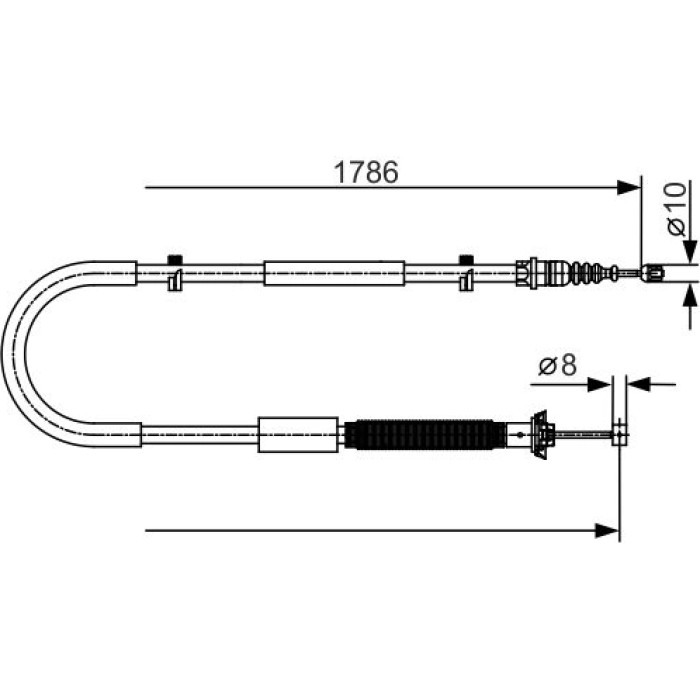 BOSCH 1 987 477 910 Seilzug, Feststellbremse BOSCH 1 987 477 910 Seilzug, Feststellbremse