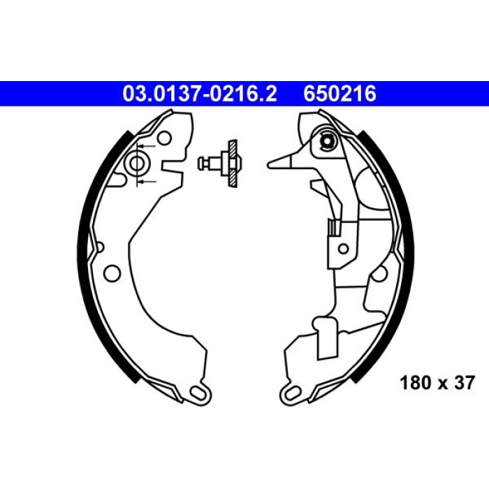 ATE 03.0137-0216.2 Bremsbackensatz