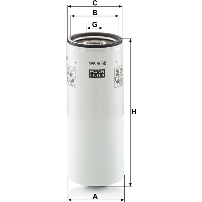 Mann-Filter WK 9058 Kraftstofffilter
