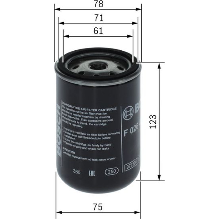 BOSCH F 026 400 392 Luftfilter BOSCH F 026 400 392 Luftfilter